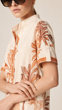 Ivory & Terracotta | Printed Muslin Co-ord Set