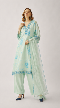 Mint Green | Bemberg Silk Salwar Kameez Set