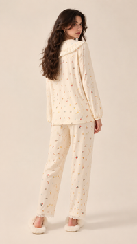 Cream Ditsy | Peter Pan Collar Floral Pyjama Set