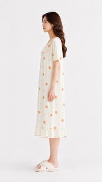 Berry Blush | Peach Strawberry Printed Nightgown