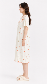 Sweet Harvest | Red Strawberry Printed Nightgown
