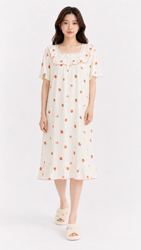 Sweet Harvest | Red Strawberry Printed Nightgown