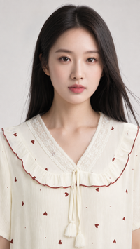 Ivory & Red Hearts